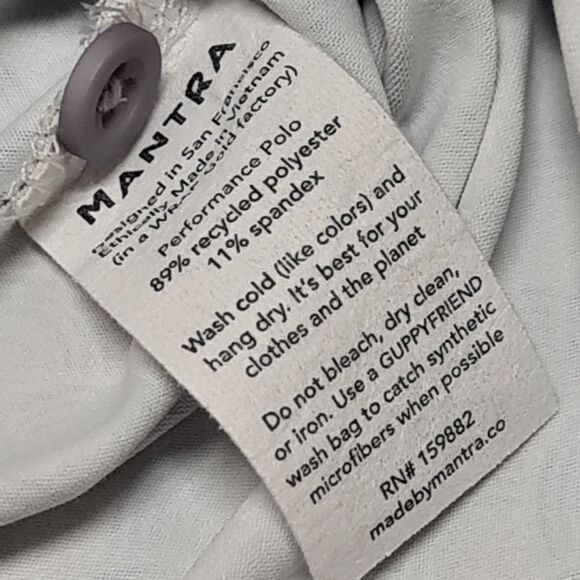 Mantra Catalyst Golf Polo Shirt Mens LARGE Geometric Stretch Blade Activewear - Picture 4 of 8